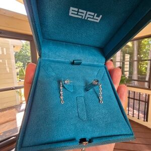 Effy 14K White Gold Diamond Earrings